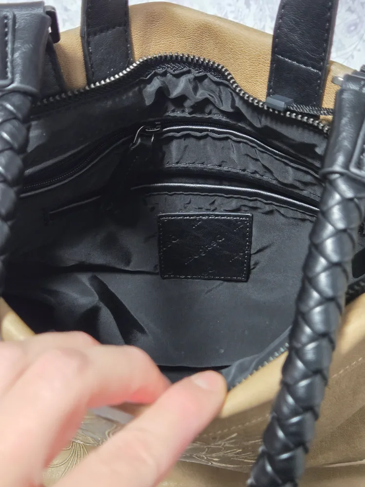 Desigual Beige Bag with Braided Handles image indicator(4)