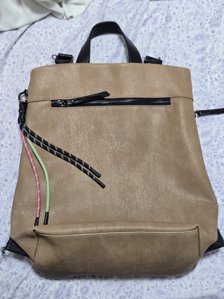 Desigual Beige Bag with Braided Handles image indicator(5)