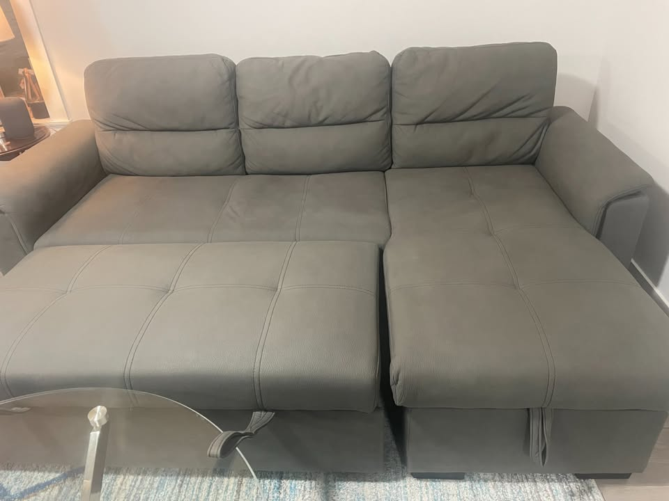 Sectional Sofa with Pull-Out Storage and convertible bed - photo 2