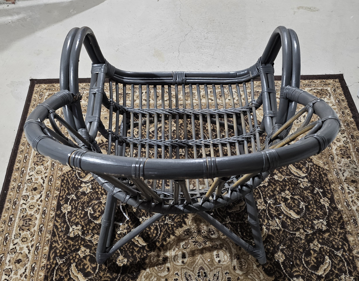 Vintage Rattan Chair - Dark Grey - photo 3