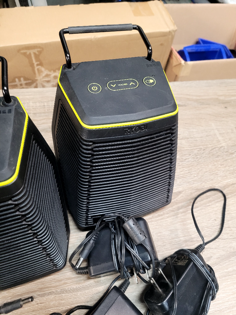 Three Ryobi Bluetooth Speakers with Chargers - photo 4