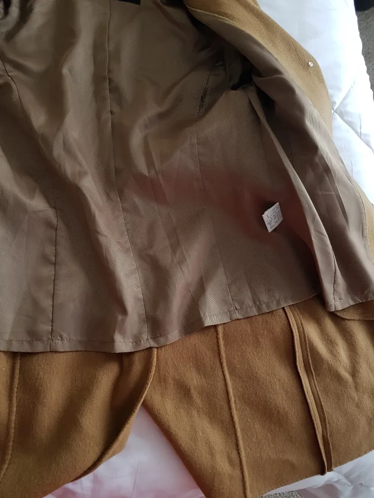 Romantic Purple Room Camel Wool Coat image indicator(10)