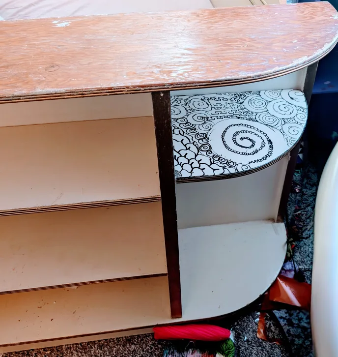 Vintage Wooden Shelving Unit image indicator(2)