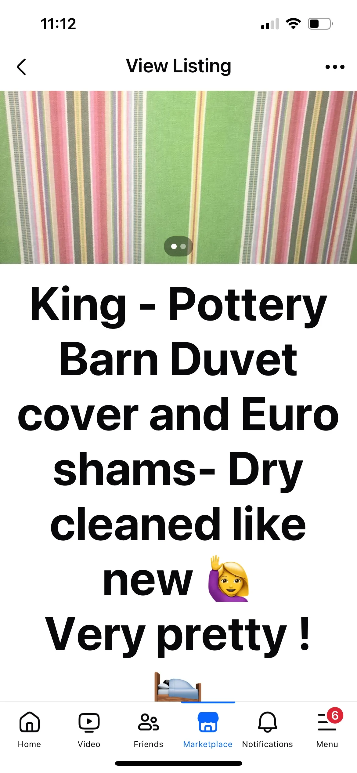 Pottery Barn King Duvet Cover and Euro Shams image indicator(3)