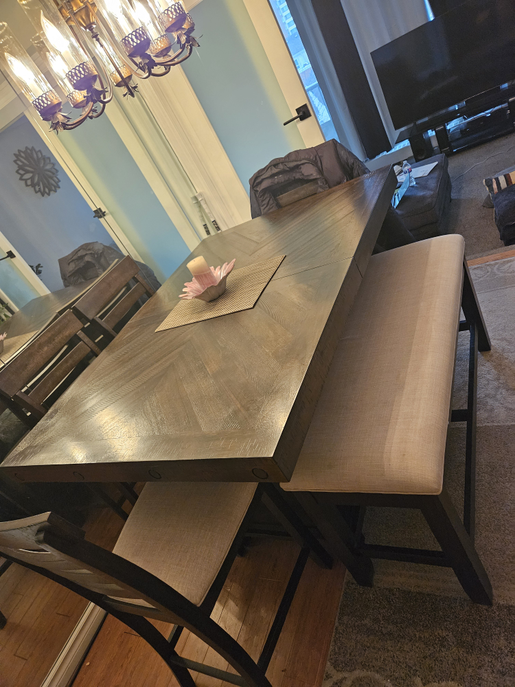 Moving sale Modern Dining Set with Bench - photo 3