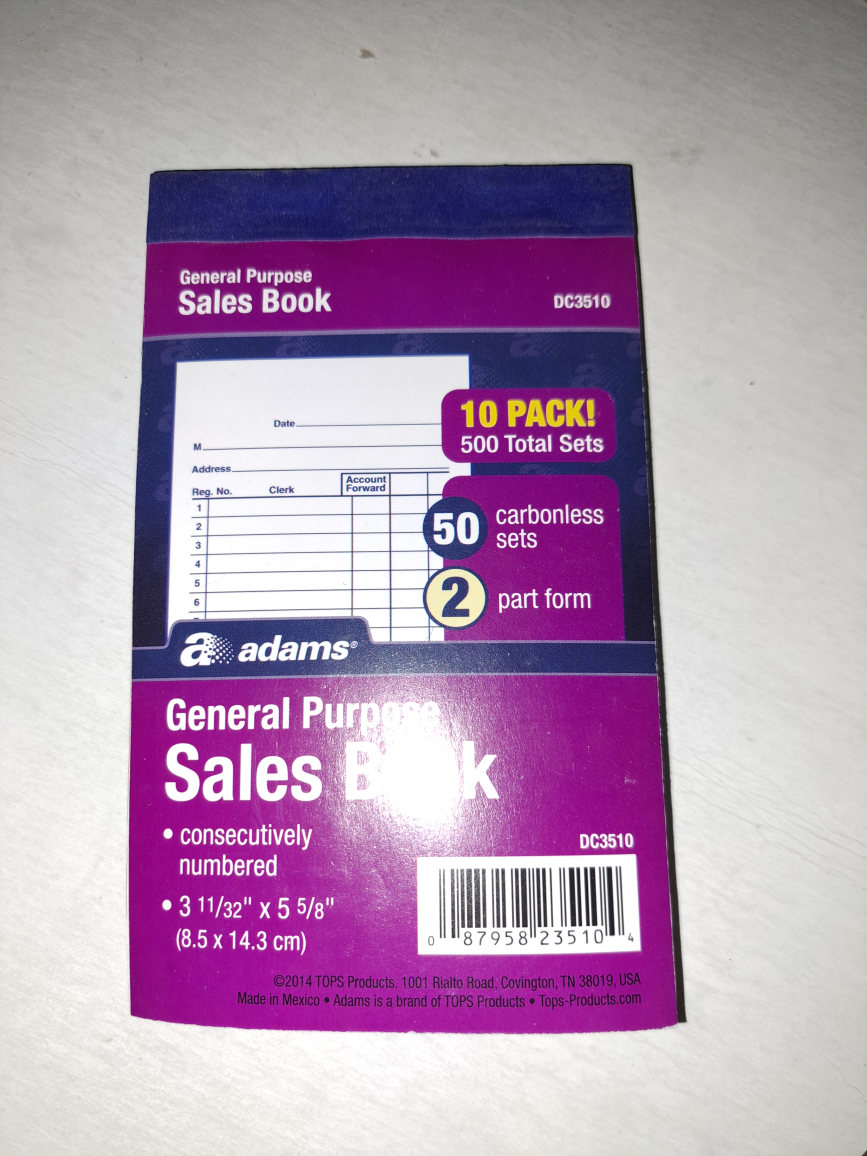 Receipt books - FREE