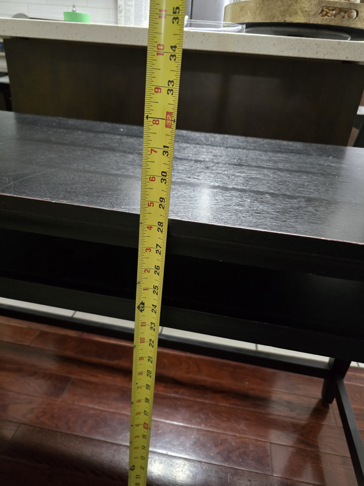Black Console Table with Shelf - photo 2