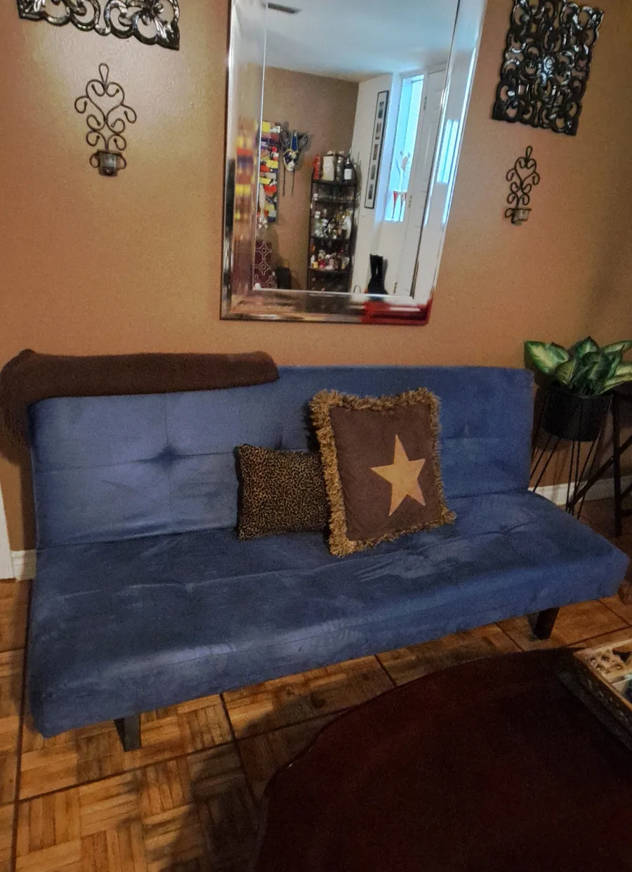 Blue Futon Sofa Bed image indicator(4)