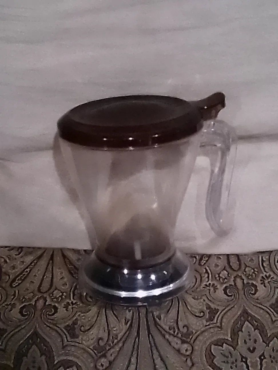 Tea Infuser, Clear Plastic with Brown Lid #freecycle thumbnail