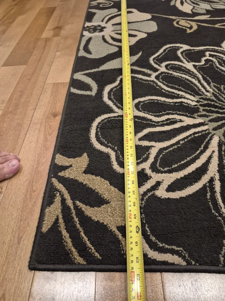 Large Floral Area Rug - Dark Brown, Beige, and Green image indicator(2)