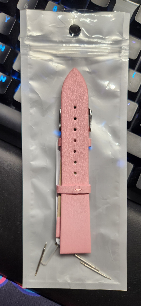 Pink Leather Smartwatch Band