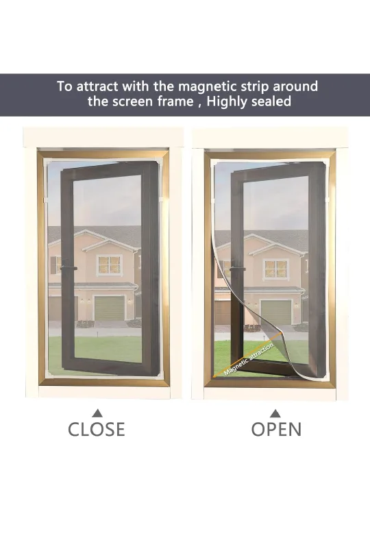 Magnetic Window Screen, Easy Installation, Customizable Size image indicator(5)