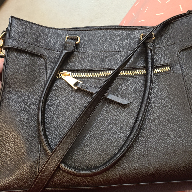 Black Faux Leather Tote Bag - photo 2