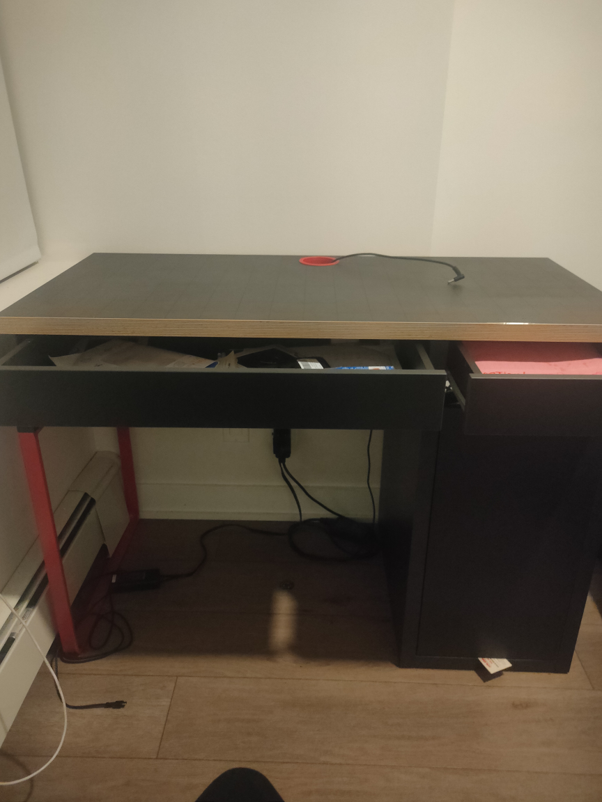 IKEA Desk with Drawer and Cabinet - photo 2