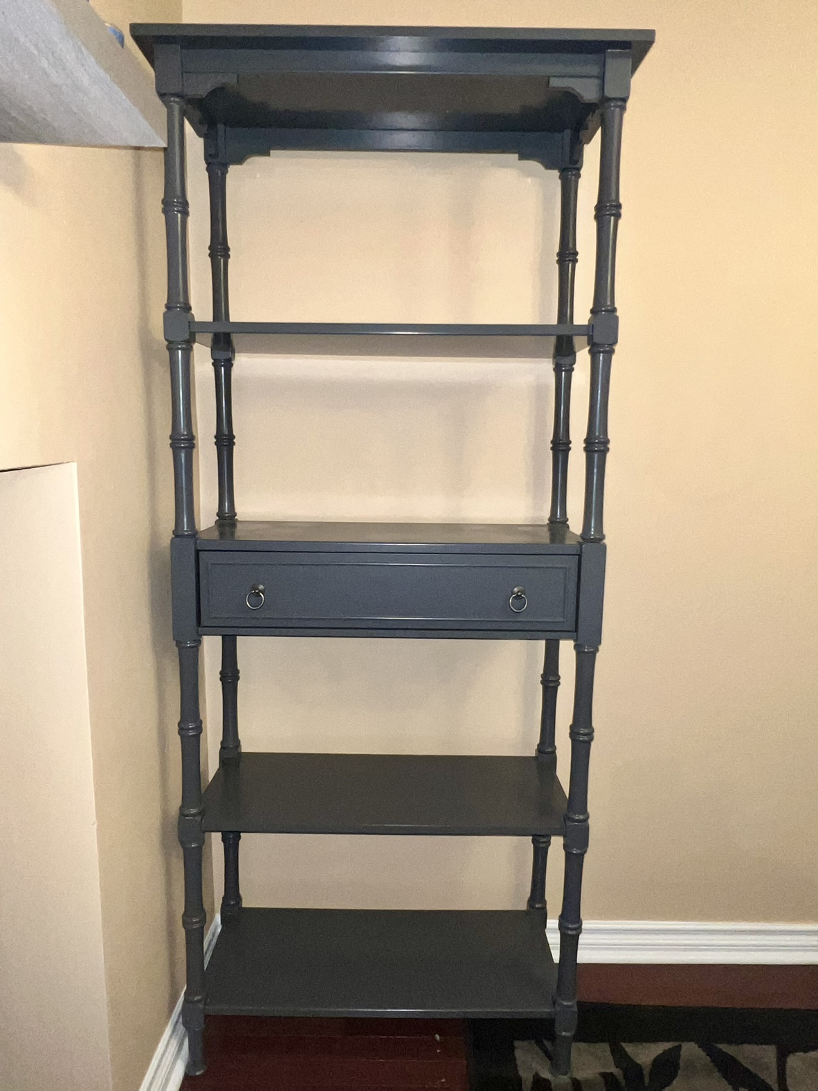Grey Bookshelf With Drawer