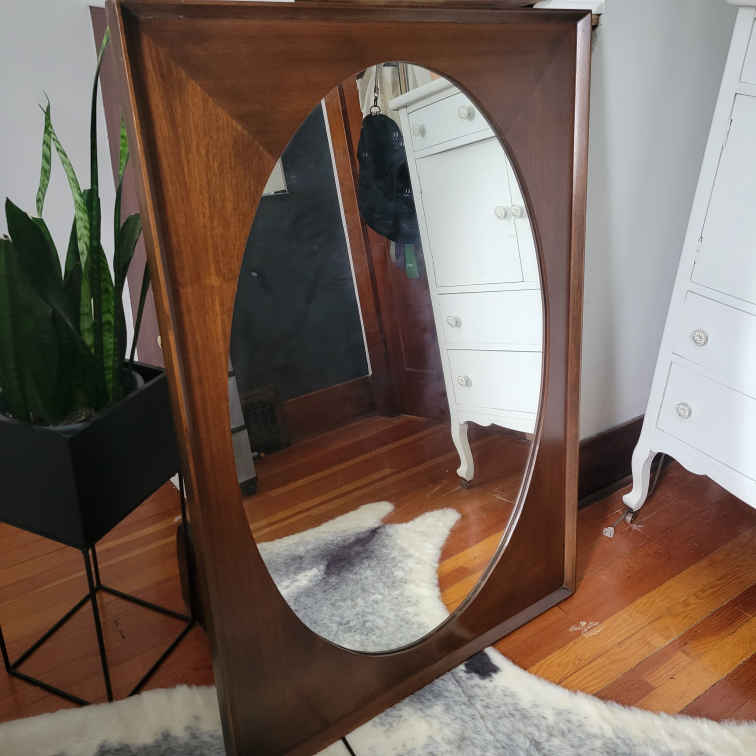 Mid-Century Modern Oval Mirror
