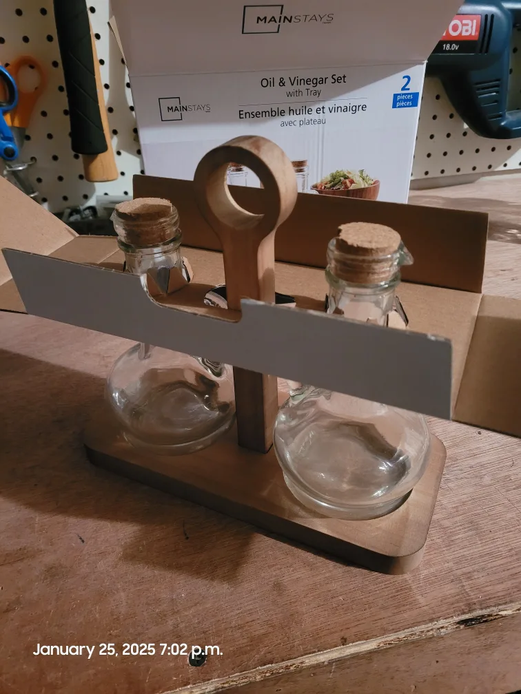 Mainstays Oil and Vinegar Set with Tray image indicator(2)