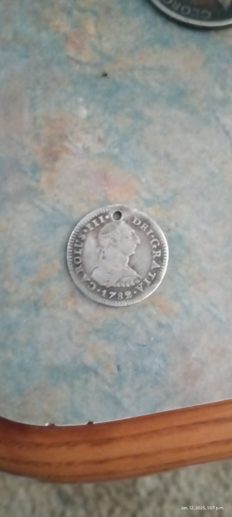 1782 Spanish 5 Reales Coin - photo 2