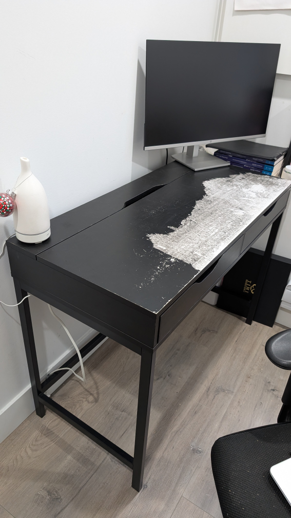 Black Desk with Two Drawers - photo 3