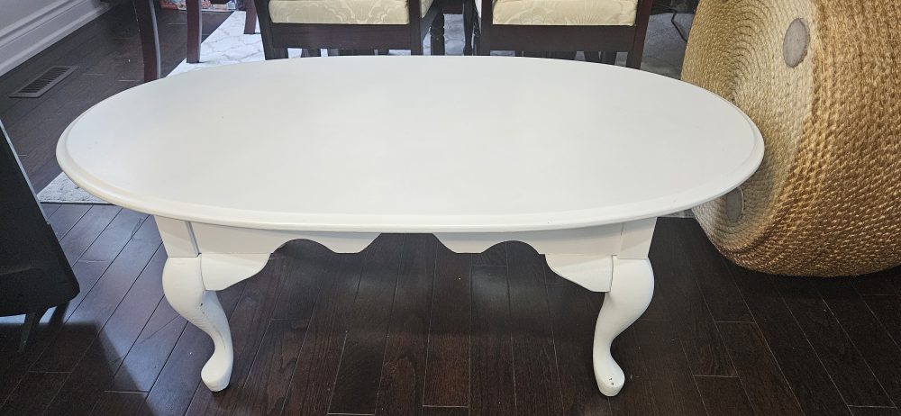 White Oval Coffee Table