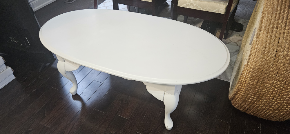 White Oval Coffee Table - photo 2