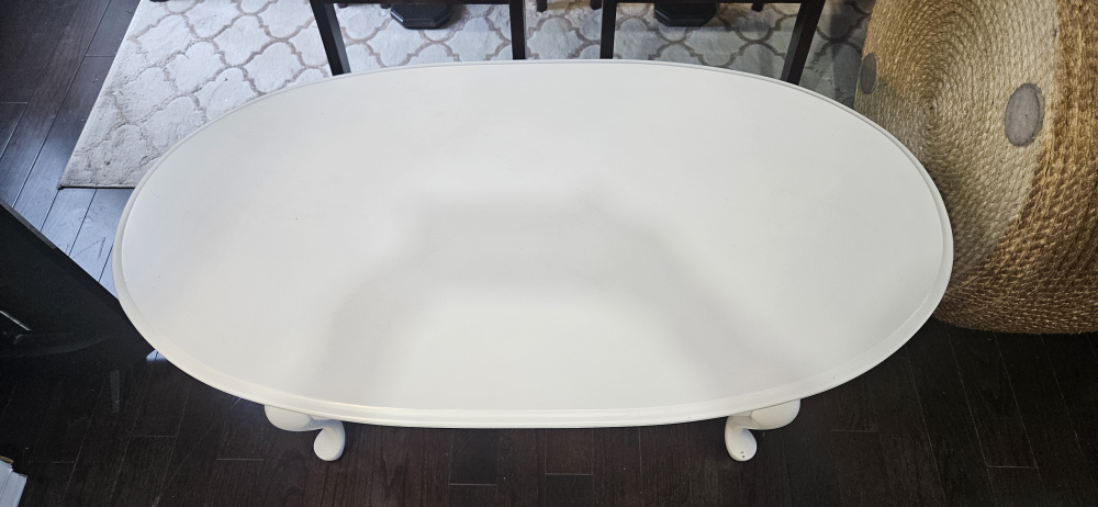 White Oval Coffee Table - photo 3