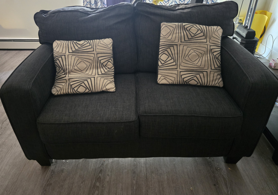 Dark Grey Sofa and Loveseat Set