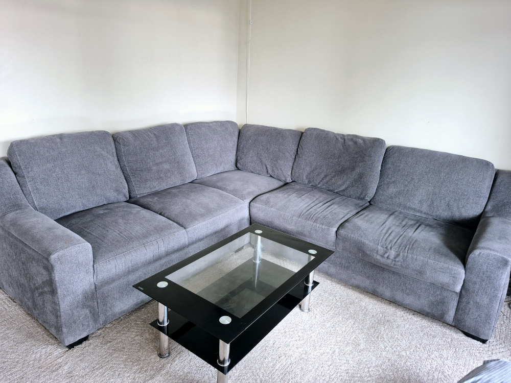 Grey L-Shaped Sofa - photo 3