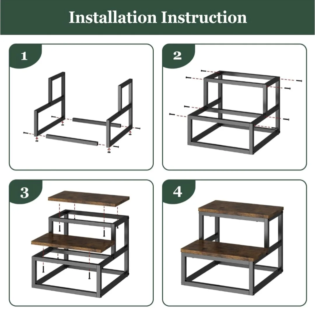 Wisdom Star 2-TIER STEP STOOL - Rustic Brown image indicator(5)