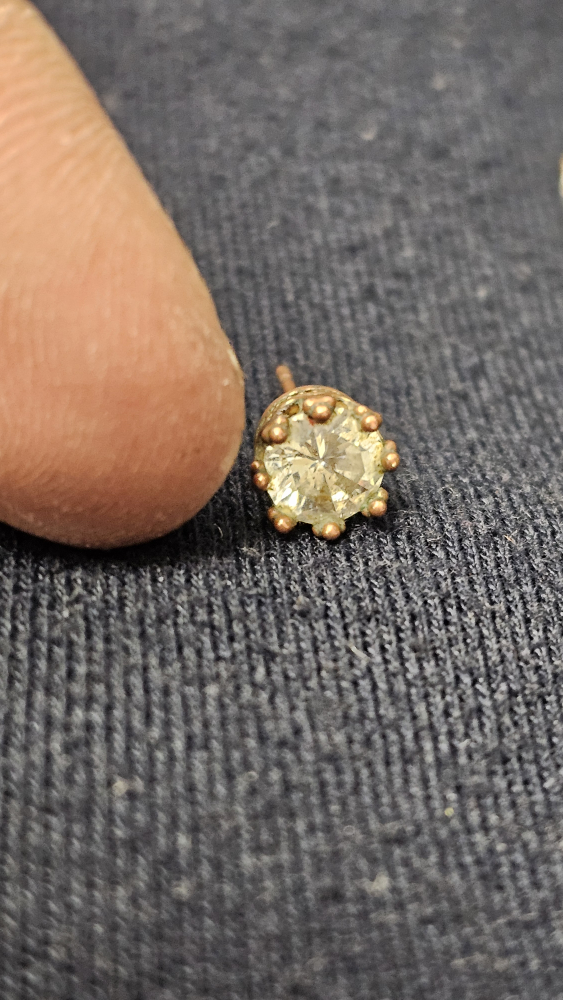 Gold Tone CZ Earring
