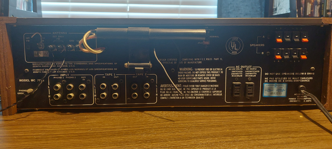 Vintage Zenith MC-7050 Stereo Receiver Amp - photo 2