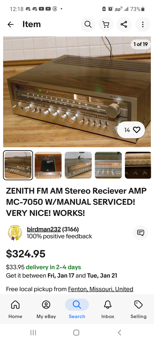 Vintage Zenith MC-7050 Stereo Receiver Amp - photo 3