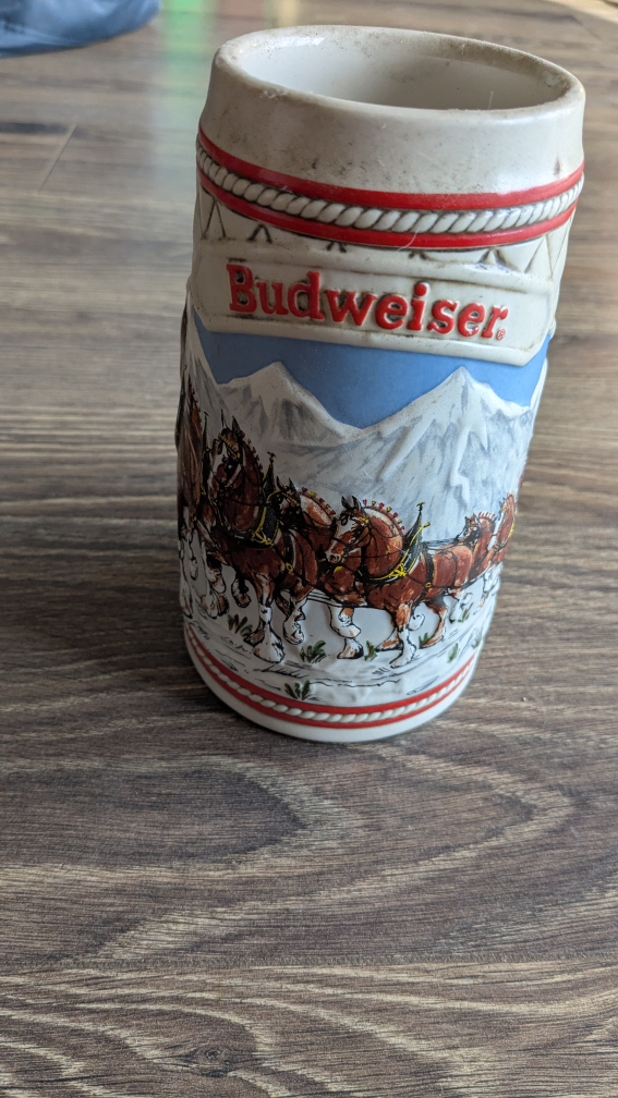 Vintage Budweiser Clydesdale Beer Stein