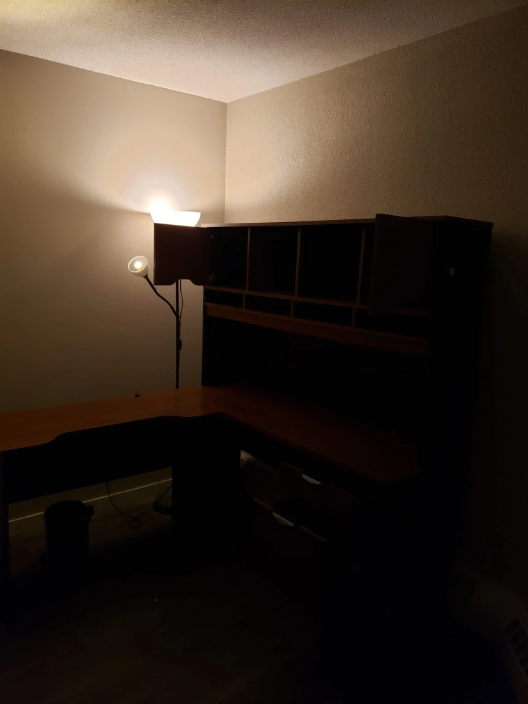 Corner Computer Desk with Hutch - photo 4