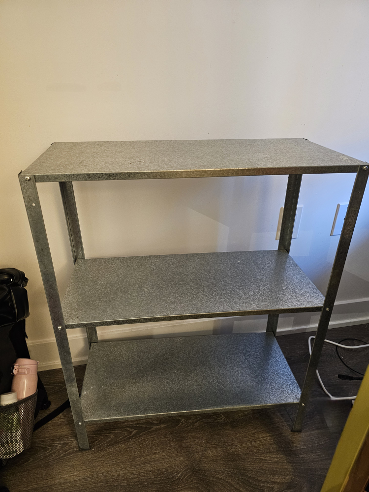 Stable Metal 3-Shelf Storage Unit