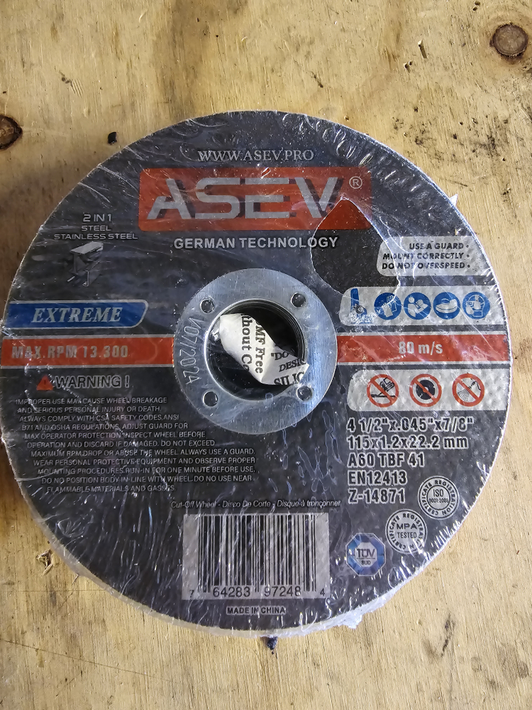 Asev 4 1/2 Inch Cut-Off Wheel 25 pc