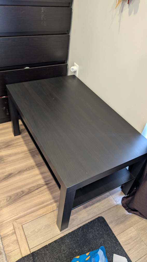 IKEA Lack Black Coffee Table with Shelf