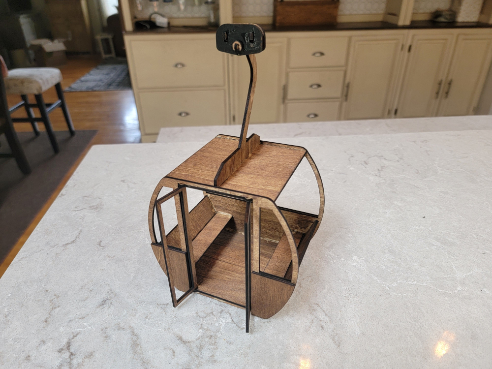 Laser Cut Wooden Ski Gondola Model