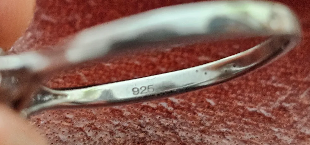 Sterling Silver Halo Ring with Cubic Zirconia image indicator(5)