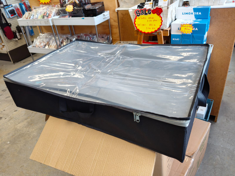 Large Fabric Storage Bin with Clear Top - photo 2