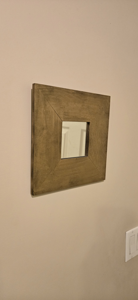 Gold framed square wall mirror - photo 2