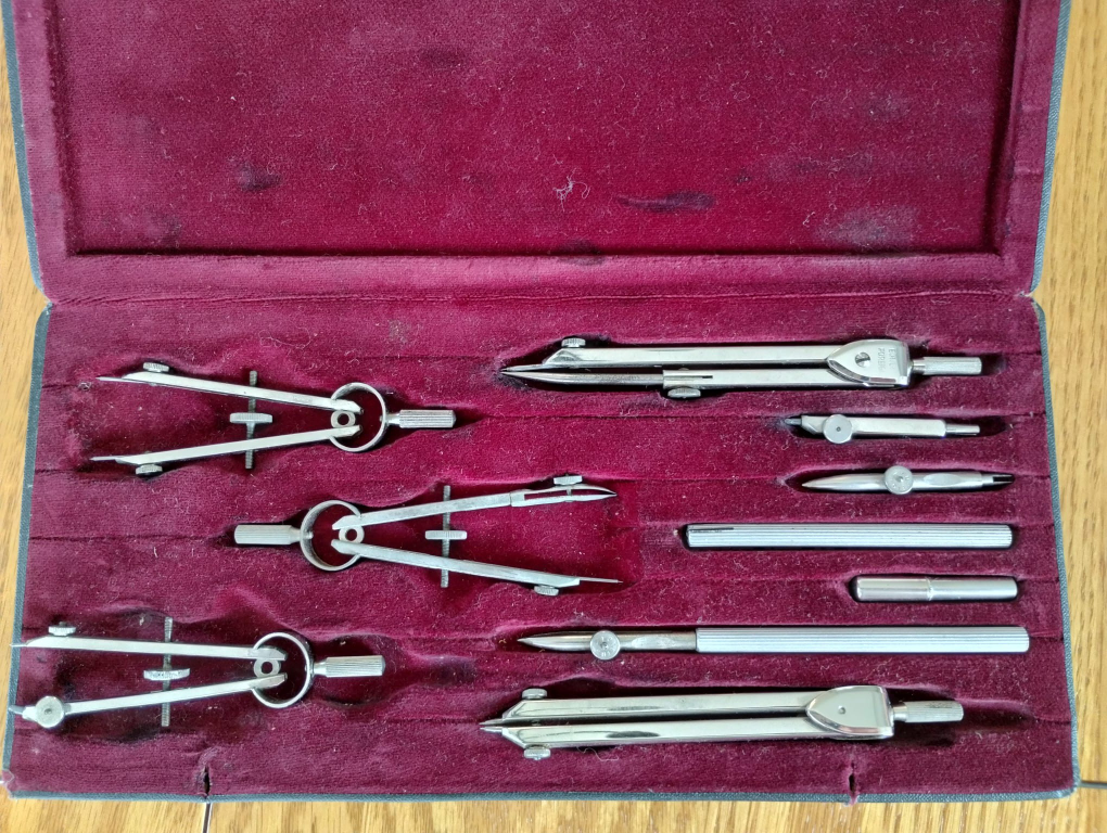 Vintage Drawing Drafting Compass Set