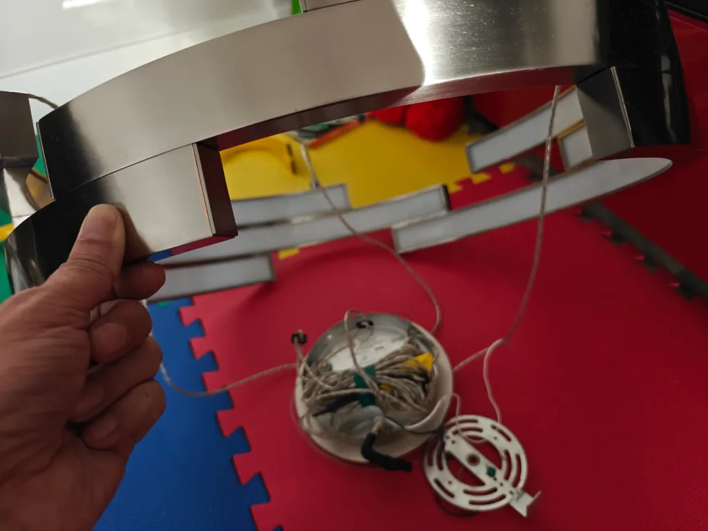 Modern Brushed Nickel LED Chandelier image indicator(2)