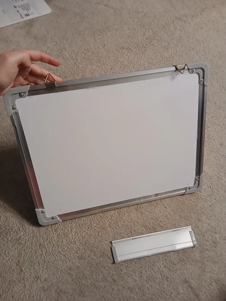 Double Sided Whiteboard + Corkboard + Markers + Pins image indicator(5)