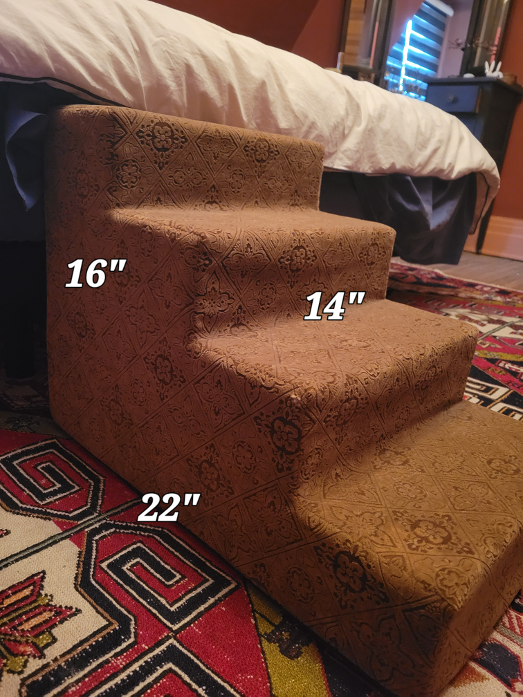 Pet Steps - Brown Patterned Fabric