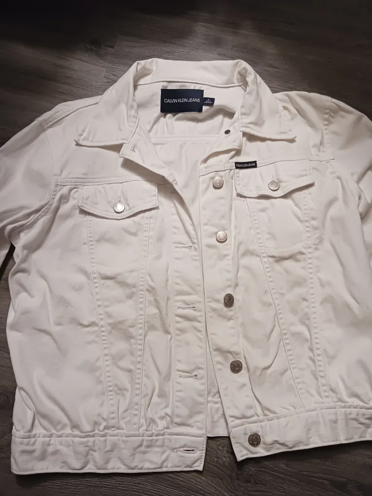 Calvin Klein Jeans White Denim Jacket image indicator(2)