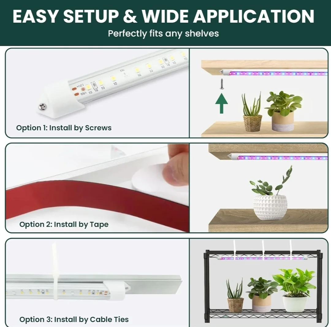 Easy Grow LED Light Bars – 16'' Sunlike Grow Lamps, 6-Pack image indicator(6)