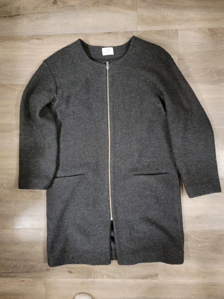 Wilfred, BANVILLE Wool Coat, Charcoal, Medium.