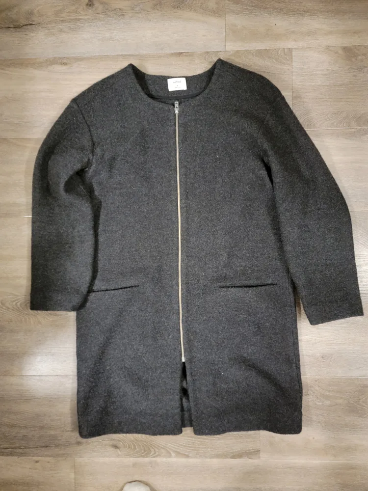 Wilfred, BANVILLE Wool Coat, Charcoal, Medium. thumbnail