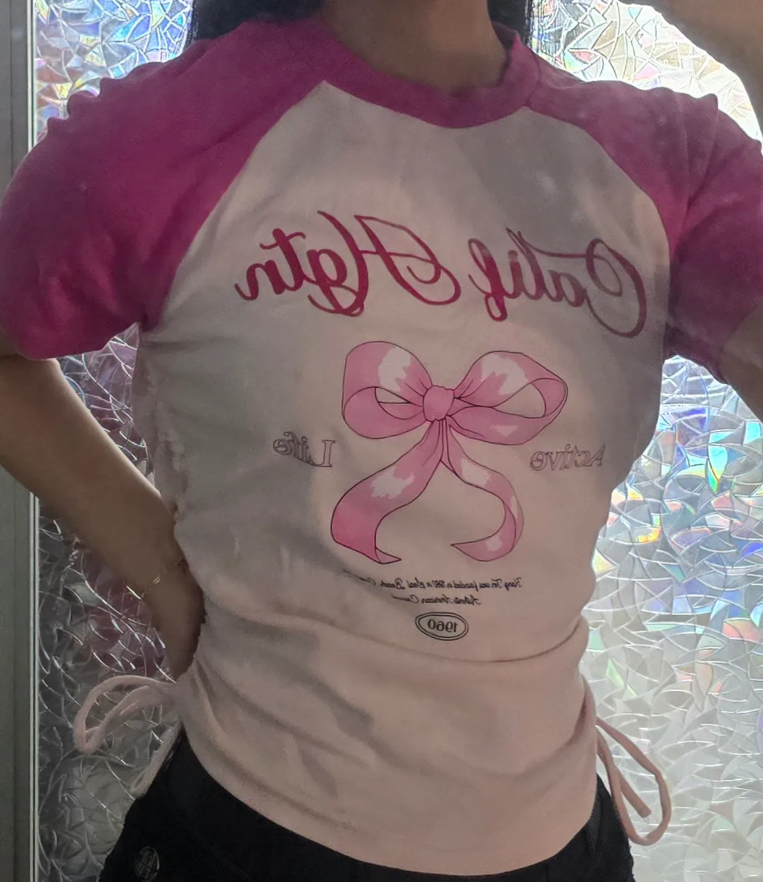 Korean Bow Graphic Tee image indicator(4)